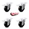 Service Caster 4 Inch Phenolic Swivel Top Plate Caster Set with Total Lock Brake SCC-TTL20S414-PHR-4 - alternate 5